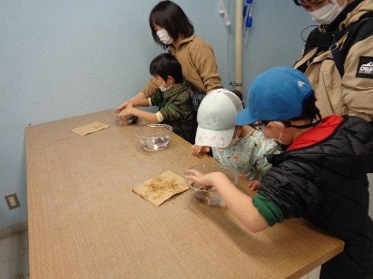 海の生き物に触ったよ