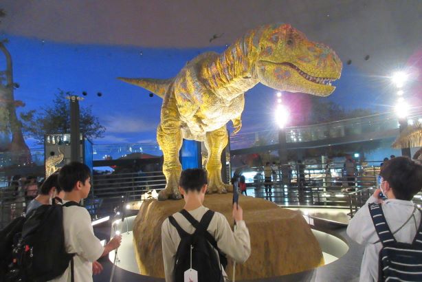 恐竜博物館で展示を見学