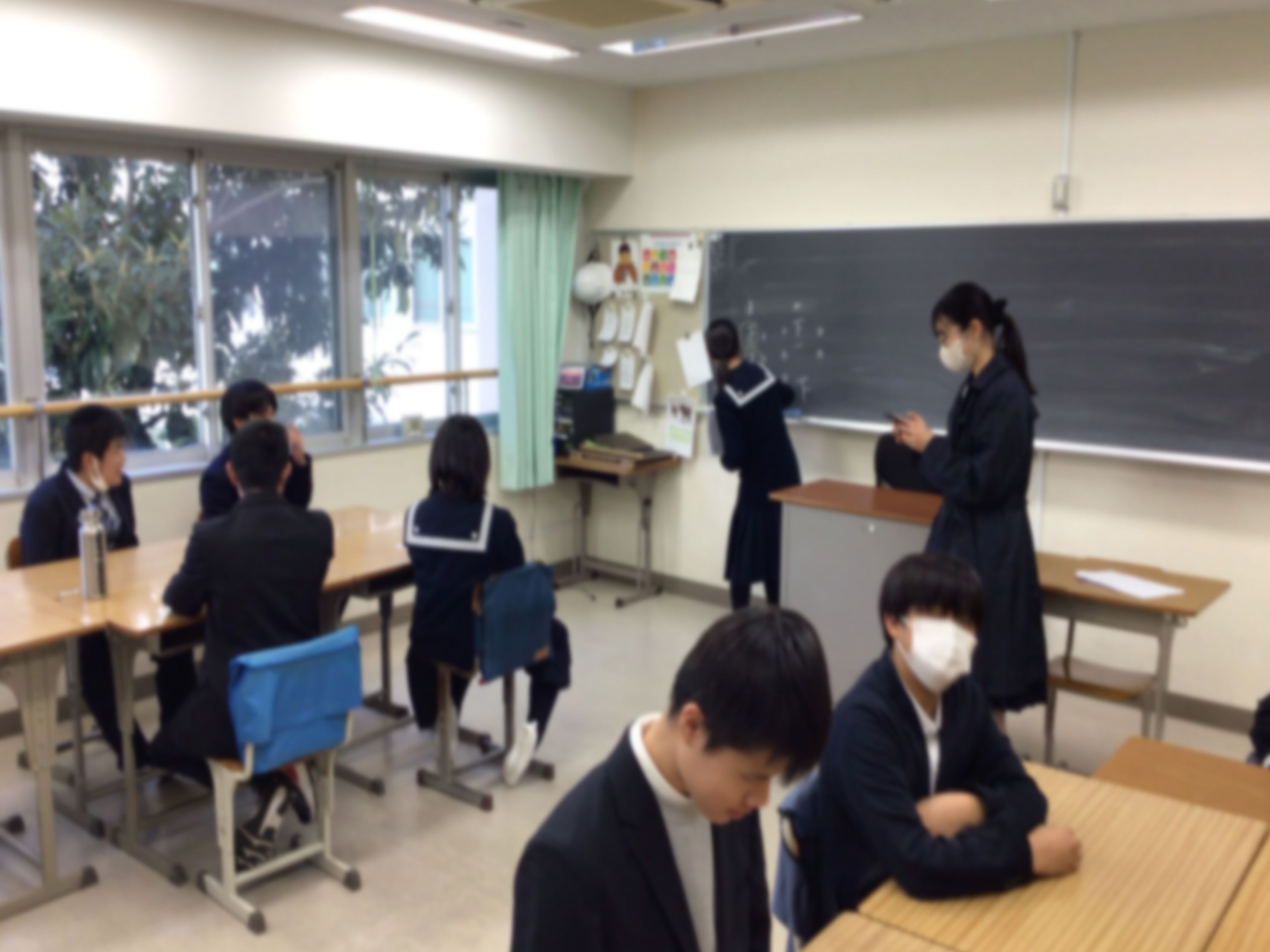 教室での交流の様子