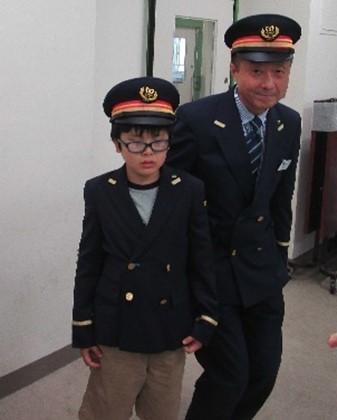 制服と制帽の着用体験