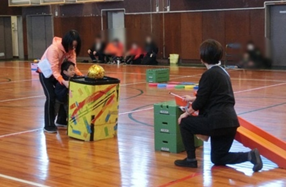 障害物走の様子