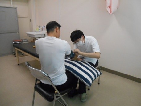 測定している様子