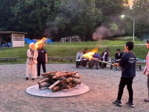 写真 夏季学校キャンプファイヤー